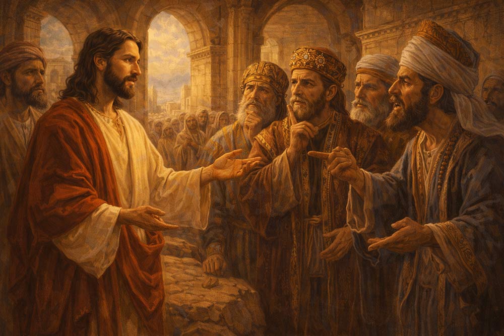 Jesus answers the Pharisees