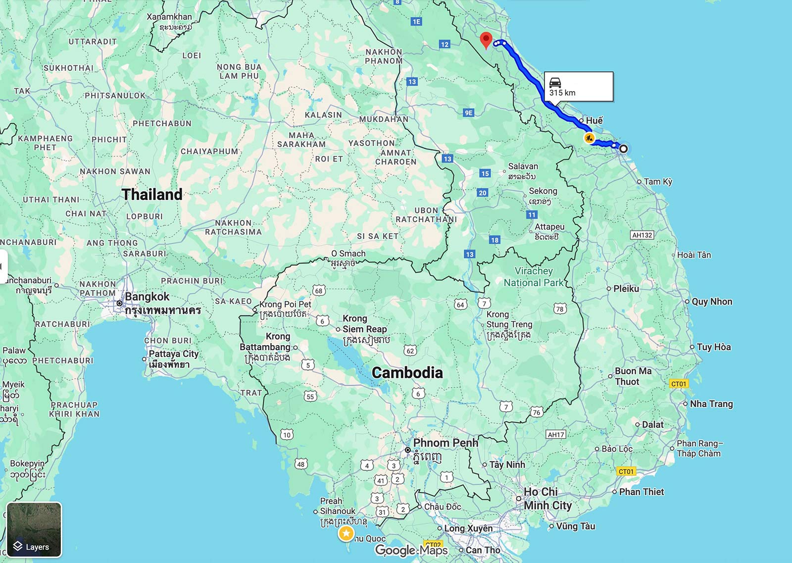 Da Nang to Phong Nha–Ke Bang National Park