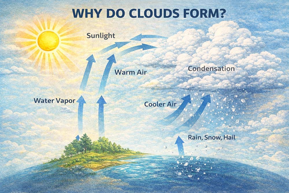 why do clouds form