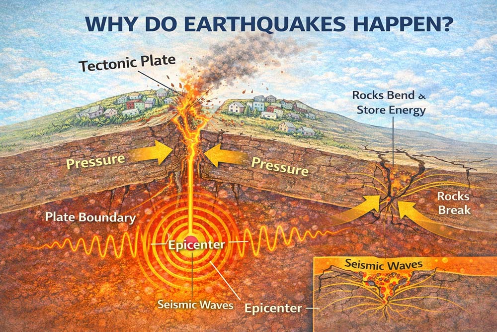 why do earthquakes happen