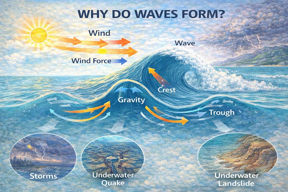 why do waves form