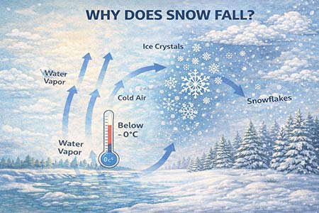Why does snow fall