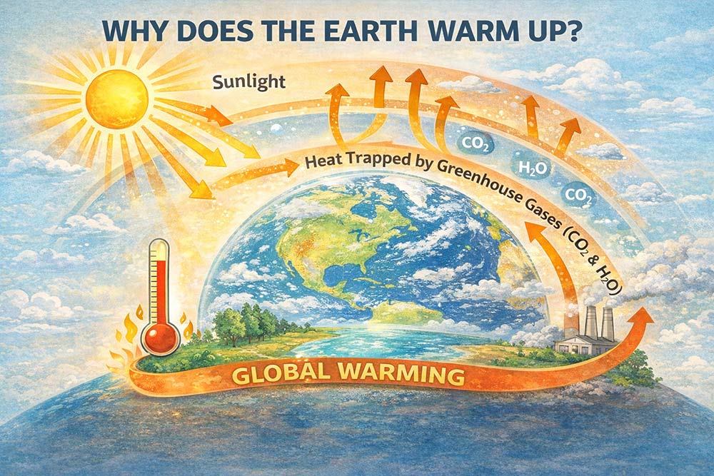 why does the earth warm up