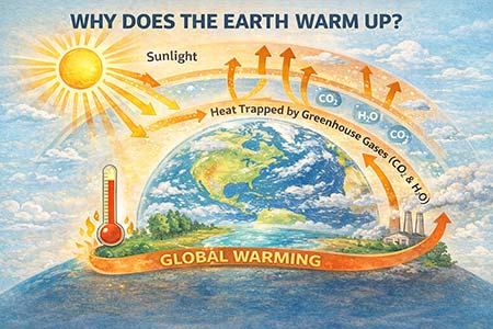 Why does the Earth warm up