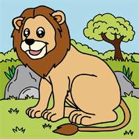 A lion 