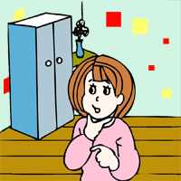 A girl with closet