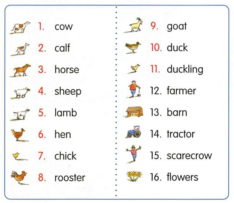 farm words